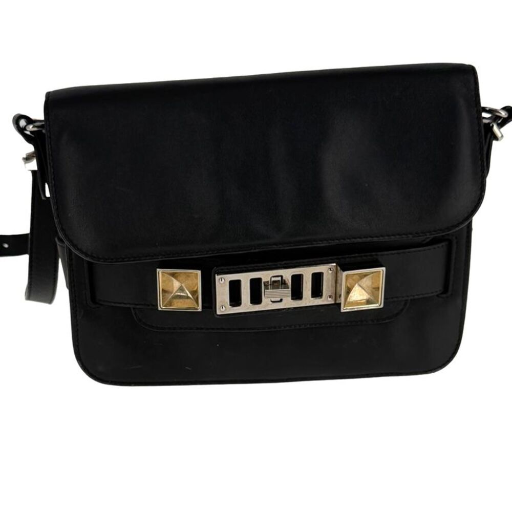 Proenza Schouler PS11 Classic Bag in Black Calfskin Leather